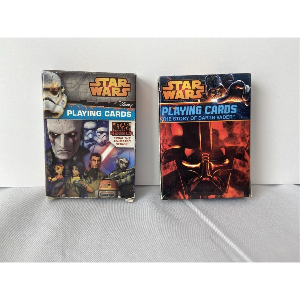 Star Wars Playing Cards Lot Rebels Animated Series & Story ofโ Darth Vader Decks